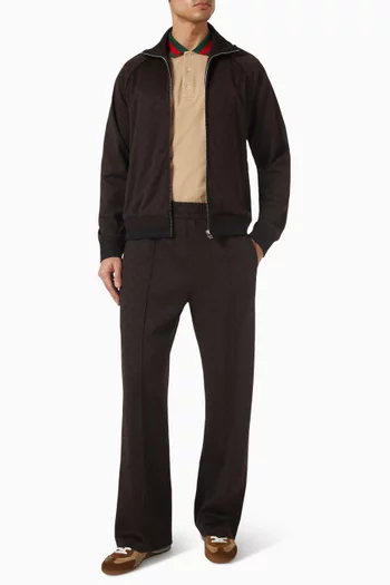 جاكيت بسحّاب بنقشة حرفي GG جاكار جيرسيه