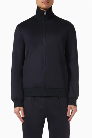 جاكيت بسحّاب وشريط ويب جيرسيه معالج