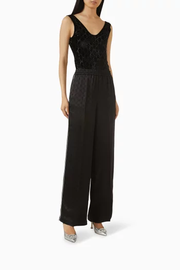 Crystal Interlocking G 85 Pumps in Leather