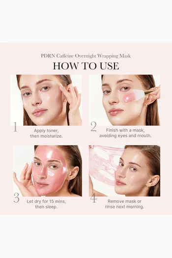 PDRN Caffeine Overnight Wrapping Peel Off Facial Mask, 75ML