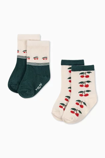 Cherry Socks, Set of 2