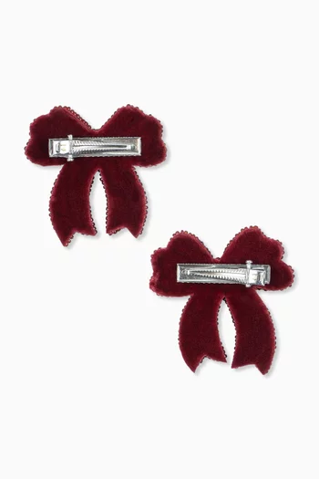 2-Pack Sequin Bow Hair Clips