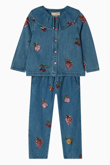 Magot Shirt in Sequins & Denim