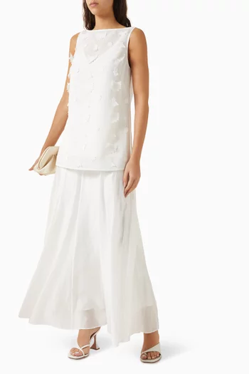 بلوزة آريا مزينة بتطريزات