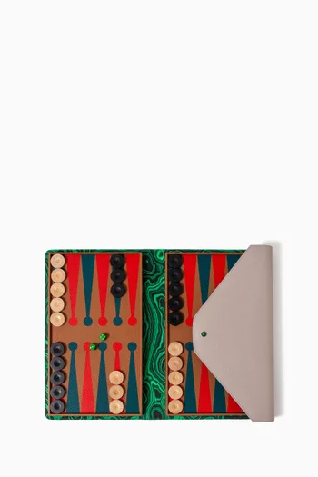 Envelope Travel Backgammon in Leather