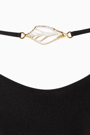 Shell-embellished Underwired Bikini Set