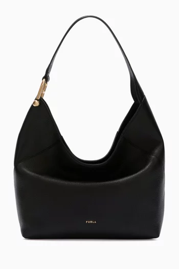 حقيبة كتف لارا صغيرة جلد بارز الملمس