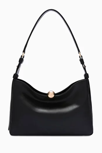 FURLA SFERA SOFT  MEDIUM SIZED SHOULDER BAG MADE FROM SMOOTH VERONA CALF LEATHER WITH SPHERIC FURLA LOCK CLOSURE ON TOP.:BLK:One Size|219081392