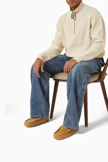 حذاء سهل الارتداء محاك شمواه معالج بالشمع