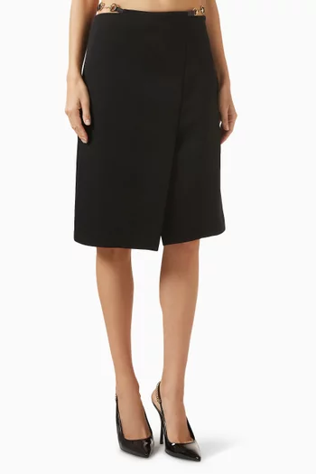 تنورة بتصميم ملفوف صوف