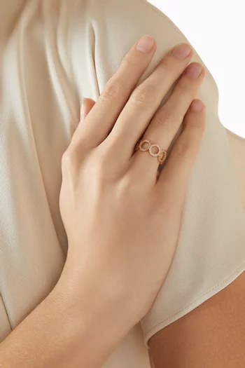 Dibla Turath Diamond Ring in 18kt Rose Gold