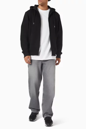 Washed Straight-fit Jeans in Denim