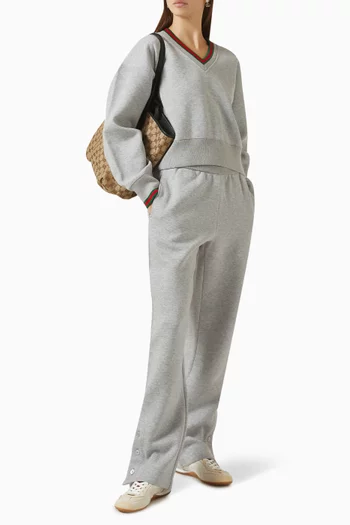 سويت شيرت بشريط ويب قطن جيرسيه