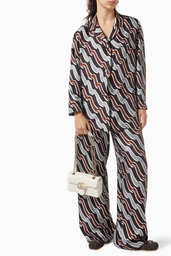 قميص بنقشة حرير تويل