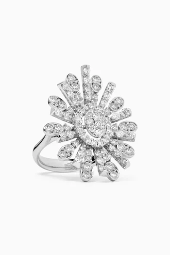 Barq Oval Diamond Ring in 18kt White Gold