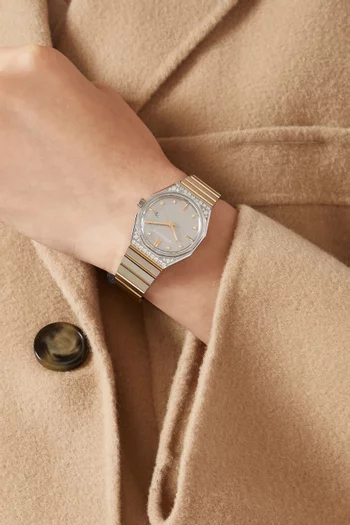 ساعة مارينر كوارتز مرصعة بالماس، 29 مم