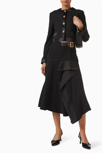 Fluid Stud-embellished Skirt