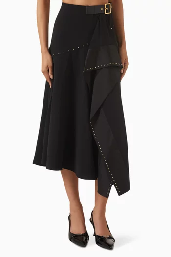 Fluid Stud-embellished Skirt