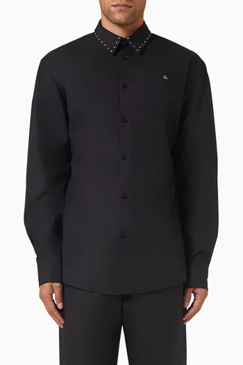 Karl DNA Studded Shirt in Organic-cotton