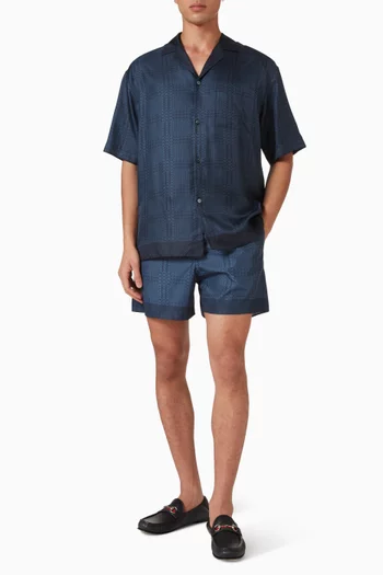 شورت سباحة بنقشة بوبلين