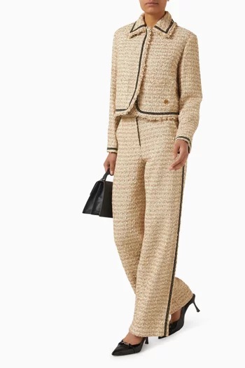 Wide-leg Pants in Bouclé