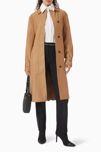 Snap-detail Shirt in Poplin