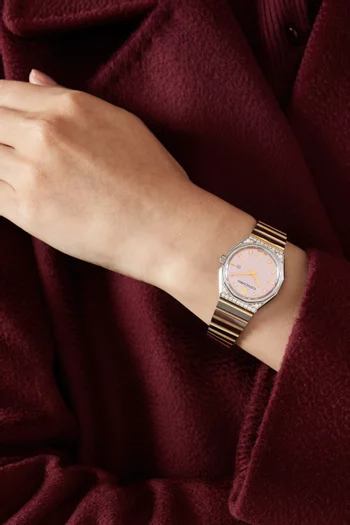 ساعة مارينر كوارتز مرصعة بالماس، 29 مم