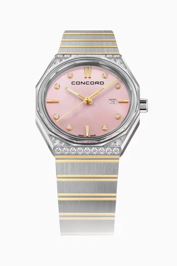 ساعة مارينر كوارتز مرصعة بالماس، 29 مم