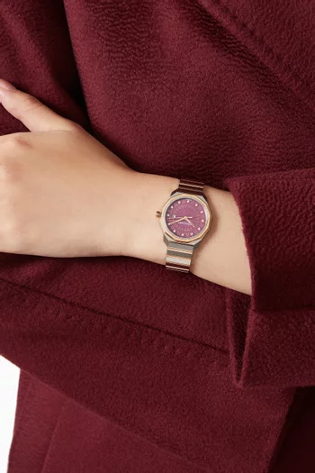 ساعة مارينر كوارتز مرصعة بالماس، 29 مم