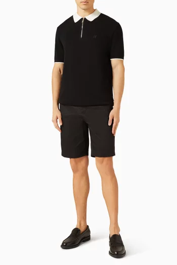 Contrast Collar Polo Shirt in Cotton