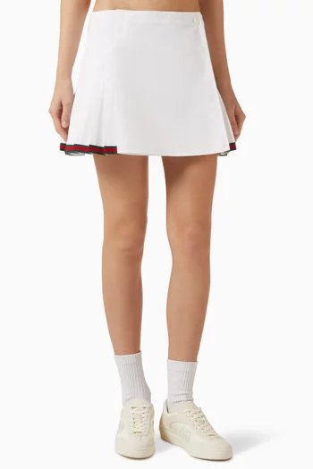 تنورة بطيّات قطن بوبلين