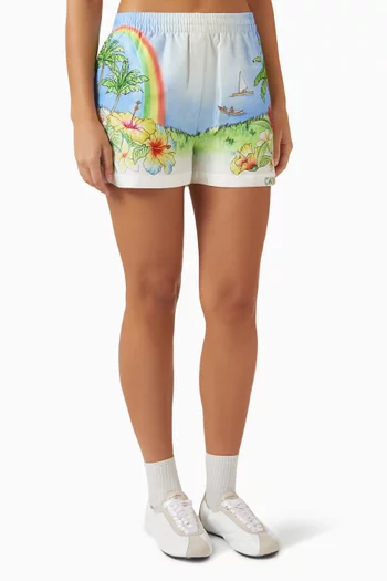 Aloha Shorts in Silk-twill