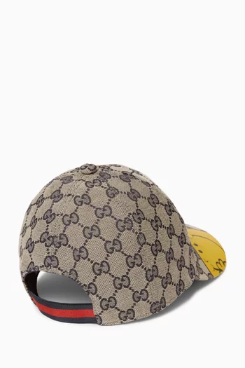 قبعة بيسبول قنب بنقشة حرفي GG‏