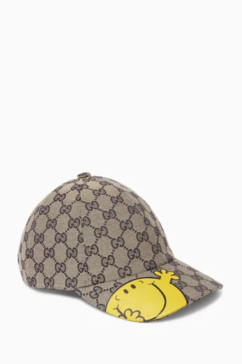 قبعة بيسبول قنب بنقشة حرفي GG‏