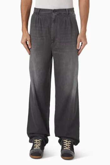 بنطال جينز بقصة ساق مستقيمة دينم