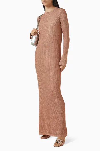 Ribbed Maxi Dress in Knit