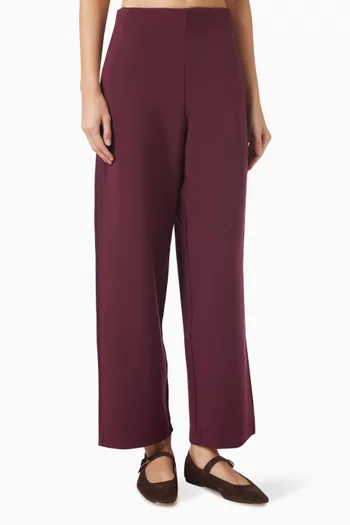 بنطال رياضي قماش سكوبا بقصة ساق أسطوانية