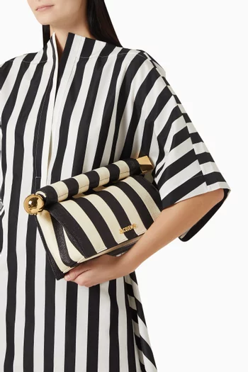 Medium La Pochette Rond Carré clutch in Canvas