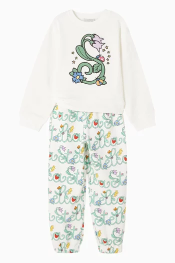 Floral Sweatshirt in Organic Cotton