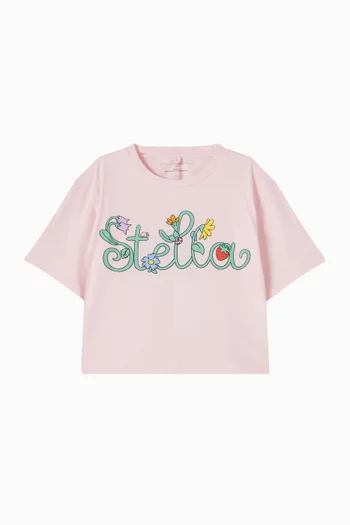 تي شيرت بشعار الماركة قطن عضوي