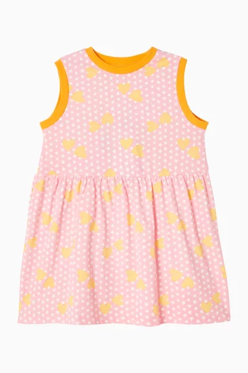 Sleeveless Print Dress in Cotton