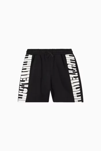 Piano-printed Shorts in Cotton
