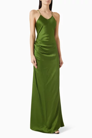 Draped Cami Dress in Crepe