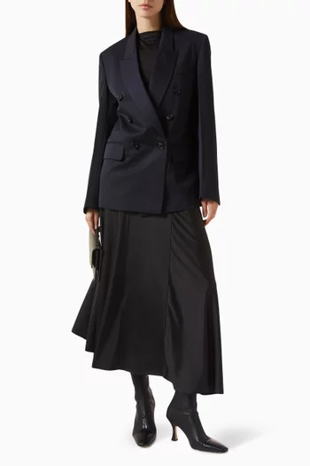 جاكيت بصفي أزرار مزيج صوف