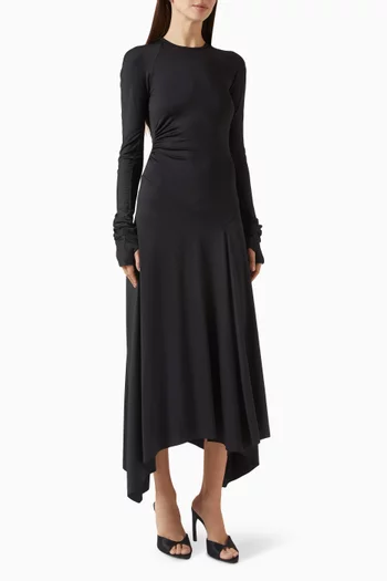 فستان بحافة غير متماثلة