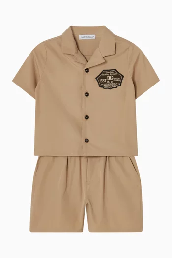 Logo Drawstring Shorts in Cotton