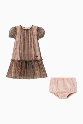 Sheer Contrast Dress