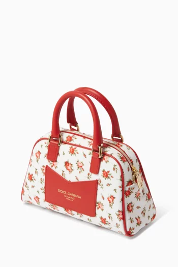 Floral-print Top-handle Bag