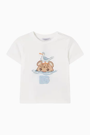 Baby Leopard-print T-shirt in Cotton