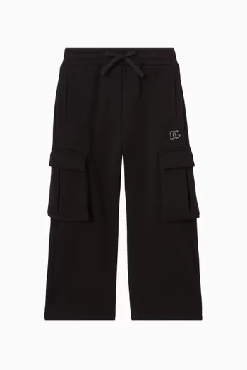 Logo Cargo Sweatpants in Cotton